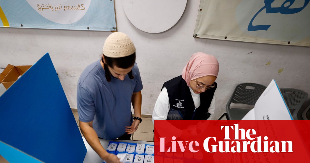 Israel election live: polls open in most consequential vote in country’s history