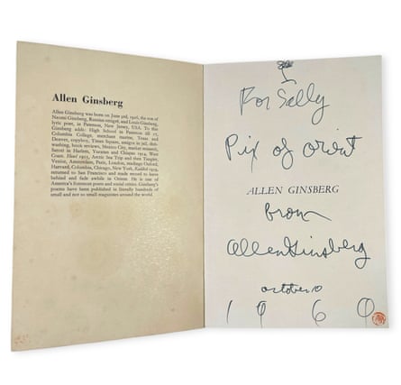 The Allen Ginsberg book includes an inscription made to Grossman