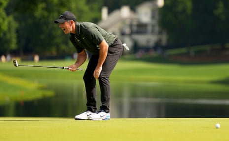 Rory McIlroy cuts a frustrated figure