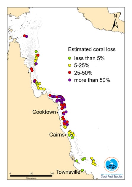Coral loss non-government map