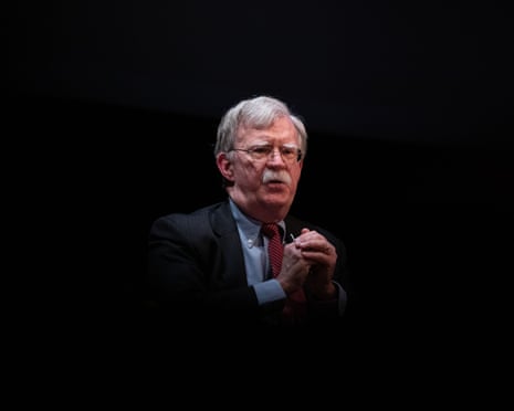 John Bolton discusses national security at Duke University on 17 February 2020.