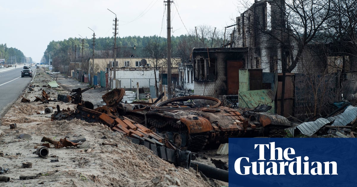 Charred houses, cratered lawns and an epic clean-up on road to Chernihiv