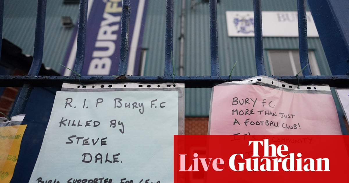 Bury expelled from EFL after 125 years: updates and reaction – live