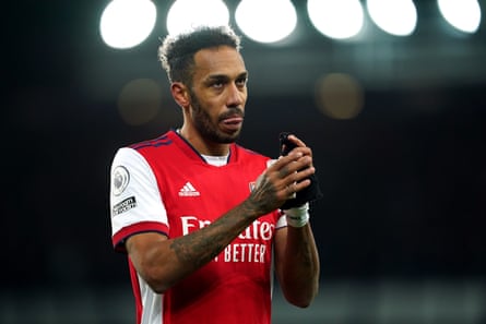 Pierre-Emerick Aubameyang playing for Arsenal