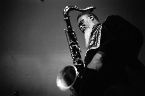 Pharaoh Sanders performing at the New Morning club in Paris, 1986.