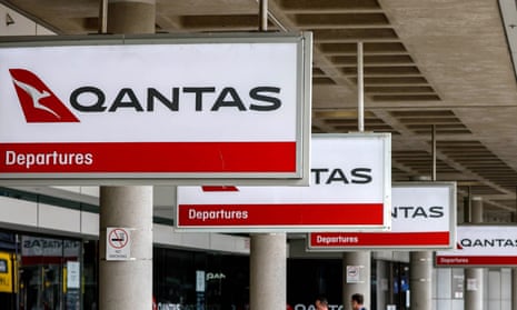 Qantas signage at Brisbane Airport.