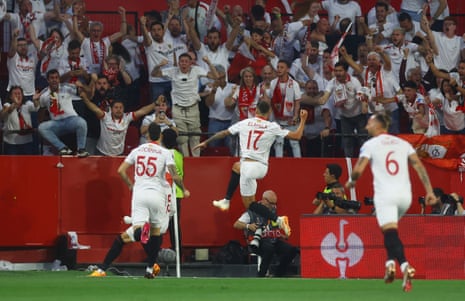 Youssef An-Nesri celebrates in front of the home fans.