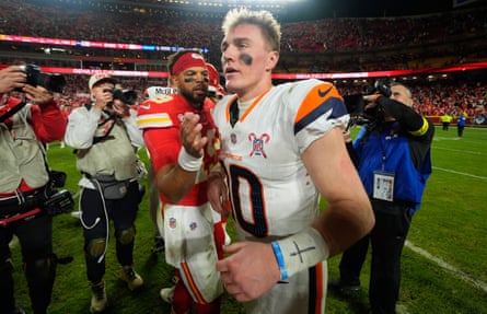 Bo Nix’s Broncos are No 1 seeds in the AFC.