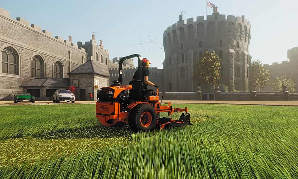 A clip from Lawn Mowing Simulator.