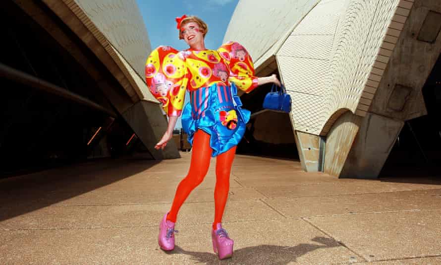 Grayson Perry in a dress in Australia