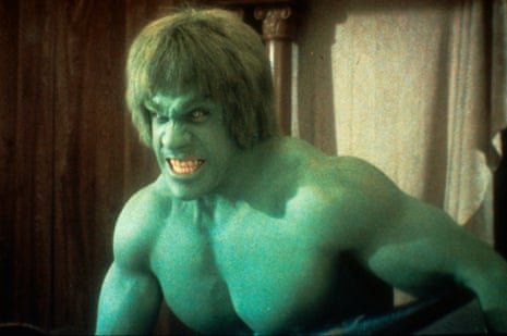 ‘I wanted him to be red – that’s the colour of rage’ … Lou Ferrigno as The Incredible Hulk.