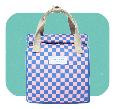 Kind Bag Lunch Bag | Checkerboard Blue & Pink