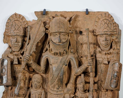 Detail shot of a so-called Benin bronze