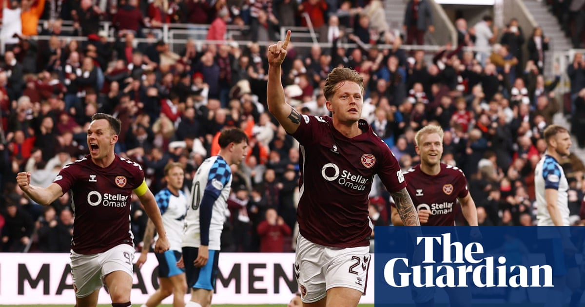 Hearts see off Falkirk but Celtic’s late show sets up final-day title showdown