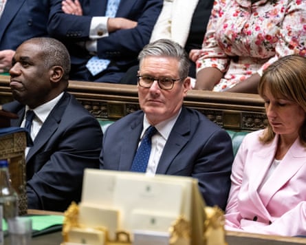 Starmer looks on in the House of Commons