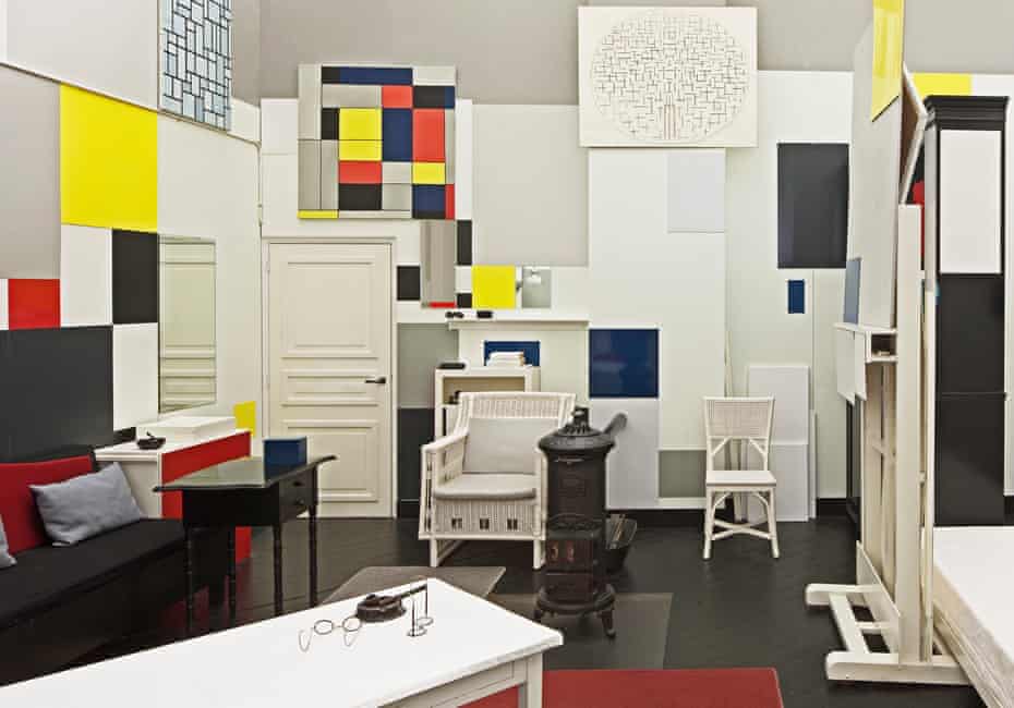 Reconstruction of Mondrian’s Paris studio.