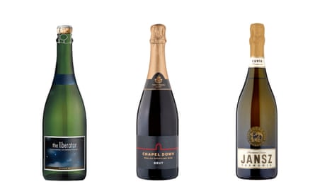 Bottles of The Liberator Episode 30 Methode Cap Classique, Chapel Down Brut NV and Jansz Premium Cuvée NV.