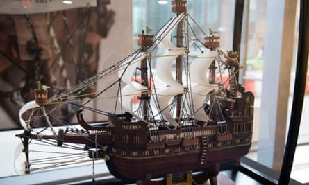 One of Moath al-Alwi’s model ships.