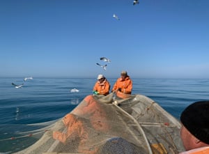Fishermen off the coast of the Black Sea town of Anapa.