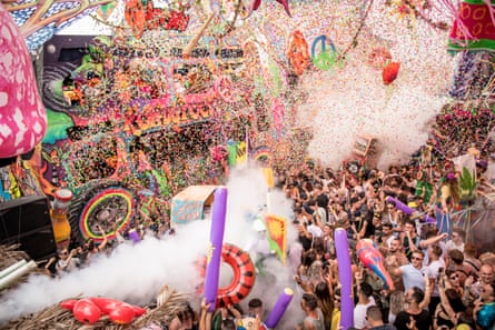 The Elrow party attended by Sirin Kale in Barcelona
