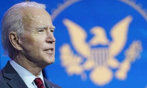 President-elect Joe Biden speaks during an event to announce his health care team