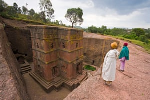 Bet Giyorgis St George Sunken Rock Hewn church Lalibela, Ethiopia