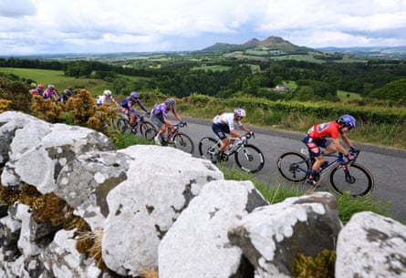 Riders compete during stage three of the Tour of Britain.
