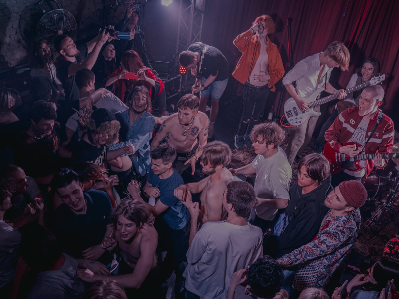 A local band plays at a concert