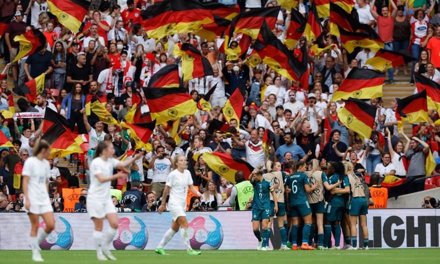 England were forced to regroup after Lina Magull’s 79th-minute strike for Germany.