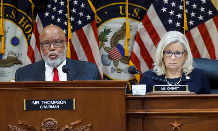 Bennie Thompson and Liz Cheney at the hearing.
