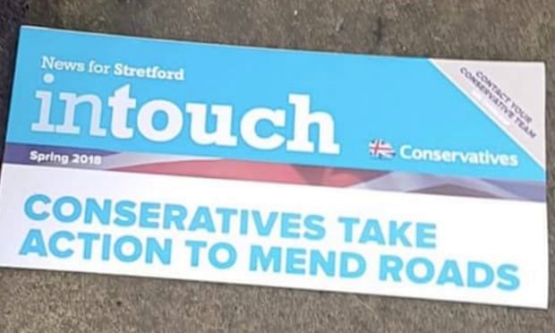 Conservative local election leaflet