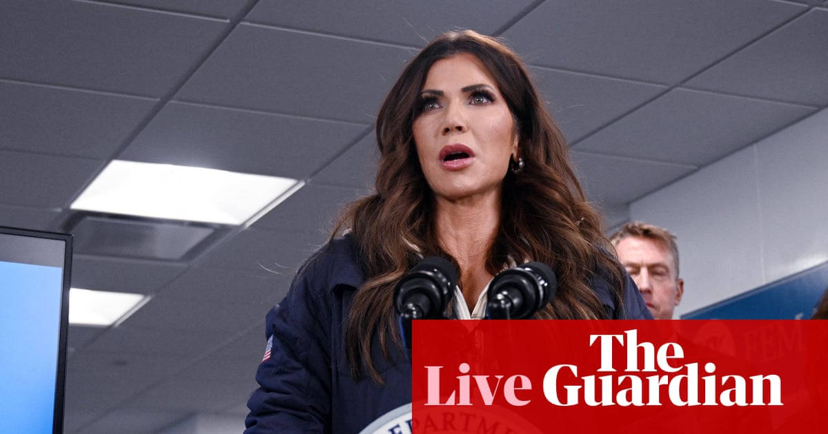 Donald Trump backs Kristi Noem as calls mount to fire homeland security chief – live