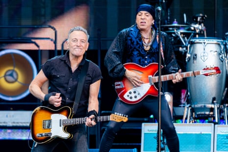 Bruce Springsteen and Steven Van Zandt at Murrayfield Stadium.