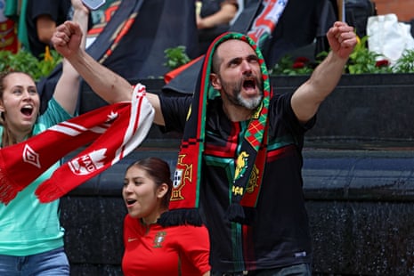 Fans enjoy Portugal v Congo.