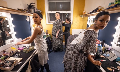 Behind the scenes with Bella Brown, Allie Daniel and Madeline Charlemagne as they prepare for their roles as the Fates