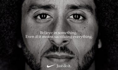 Nike’s 2018 ad campaign starred American football player Colin Kaepernick and embraced civil rights, Black Lives Matter and activism.