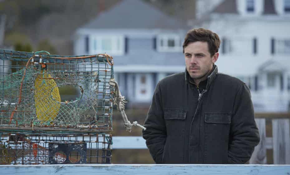 ‘He unblocks drains, drinks beer, loads scrap into a dumpster and clearly has some sort of dark secret that’s keeping the weight of the world firmly on his shoulders’ … Casey Affleck as Lee in Manchester-by-the-Sea