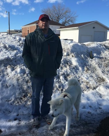 Dave Archambault with his dog Kuma.