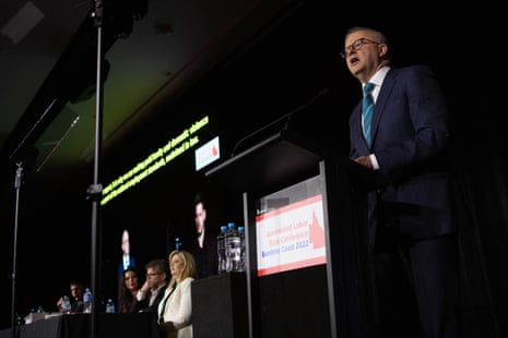 Prime minister Anthony Albanese speaks at the Queensland Labor state conference