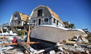 Damaged caused by Hurricane Michael in Mexico Beach, Florida.