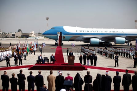 Barack Obama speaks after touching down in Tel Aviv – his first visit to Israel, 20 March 2013.