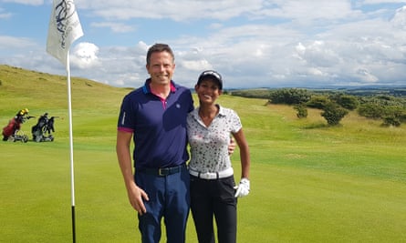 Naga Munchetty and husband golfing in Scotland