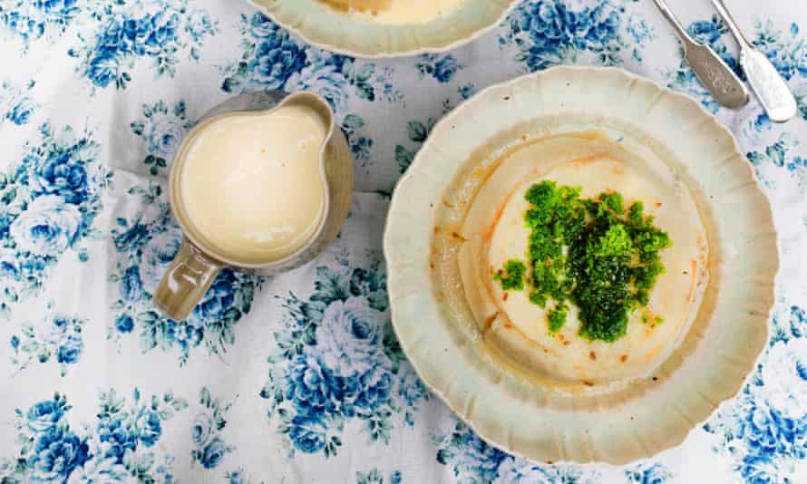 A touch of sweetness: gooseberry pudding.