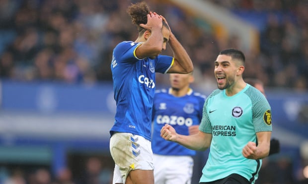 Dominic Calvert-Lewin holds his head in his hands after missing a first-half penalty.