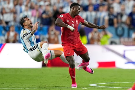 Paredes is fouled by Switzerland’s Breel Embolo