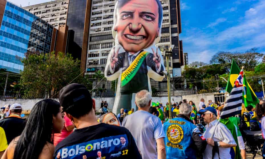 Supporters of Jair Bolsonaro in Sao Paulo earlier this month.