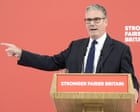 Starmer unveils extra £15bn for UK defence, with some road and energy projects scrapped to fund rise – politics live