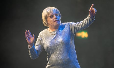 Without charm or subtlety … Leigh Francis as Amanda Holden’s gran, Myrtle at London Palladium.