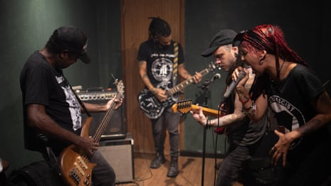 Brazilian punk band Repressão Social practice in Rio de Janeiro – video