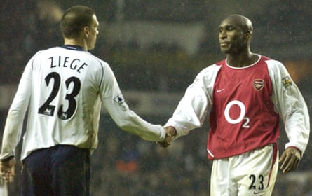 Christian Ziege playing in the north London derby in 2002.